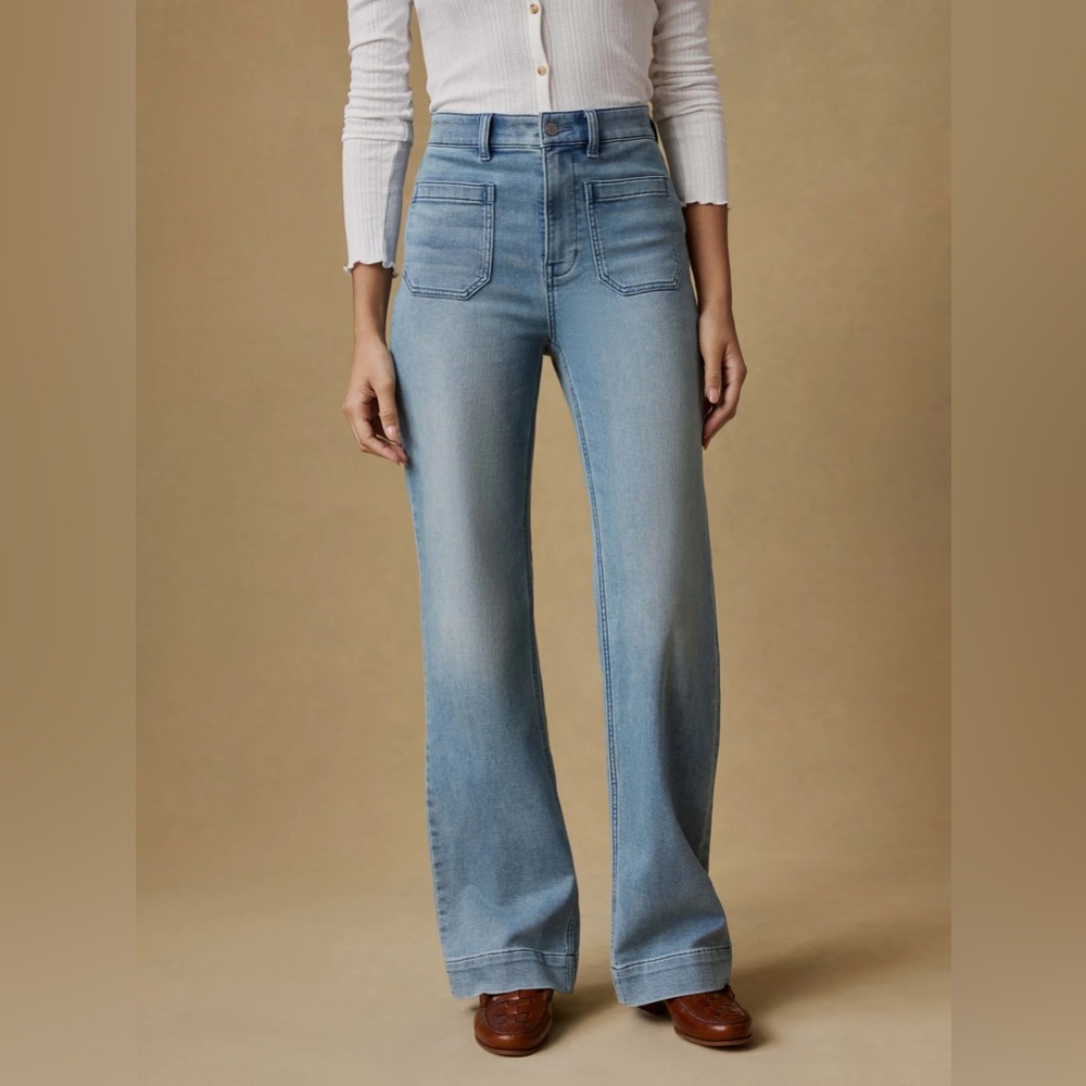 Faherty Light Blue High-Rise Jeans